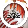 Handmade Skull Moth Stained Glass Suncatcher - Unique Christmas Decor and Garden Art