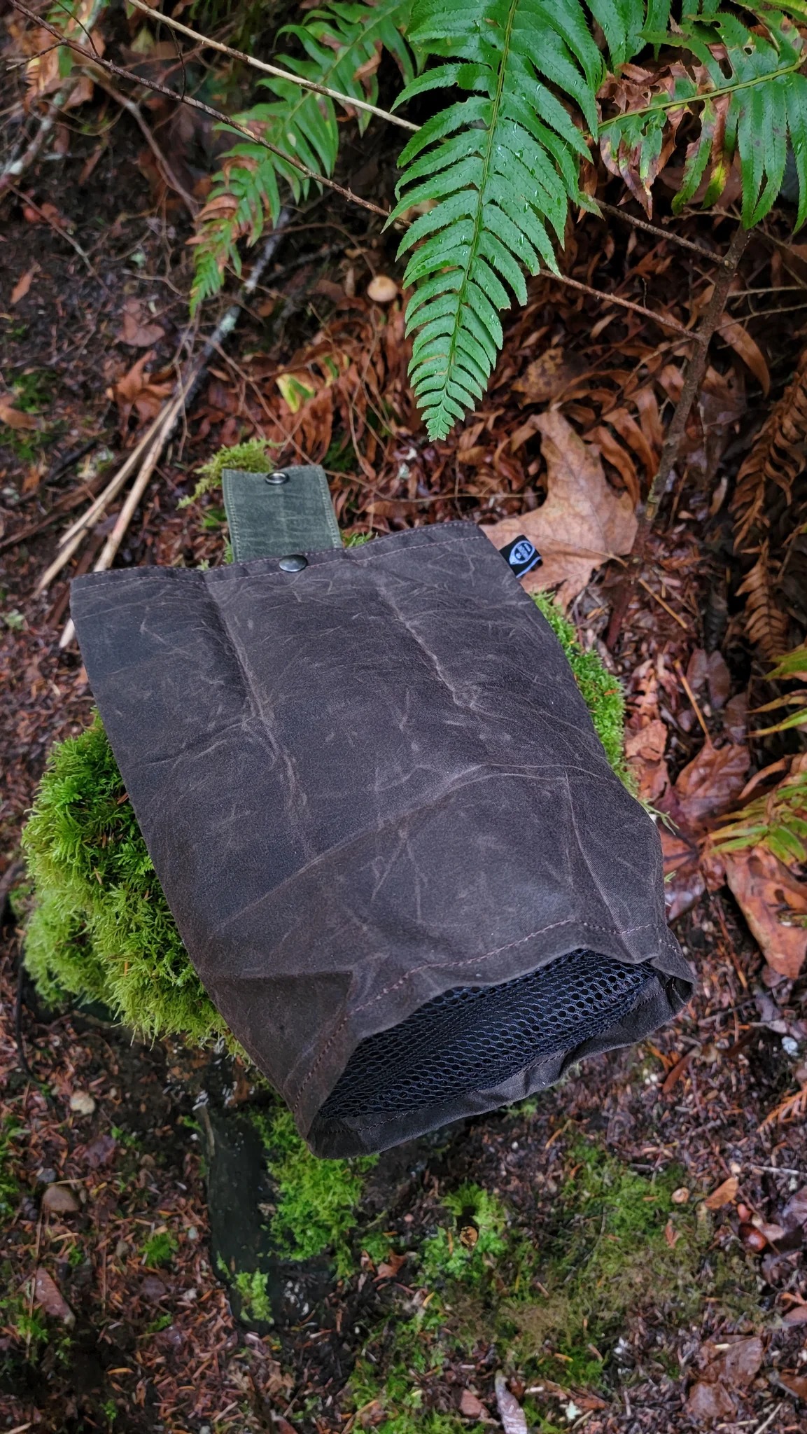 Rugged Waxed Foraging Pouch-Hip Pouch by Handmade