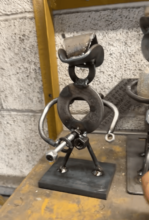 Handmade Jackin’ Cowboy Statue - Steel Gag Gift