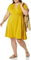 Amazon Essentials Women's Surplice Dress (Available in Plus Size)