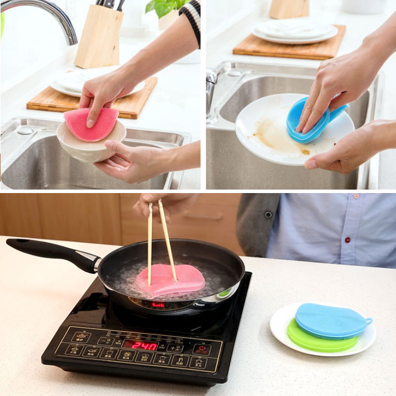 (🔥Last Day Promotion- SAVE 48% OFF)Silicone Dish Washing Sponge--buy 5 get 5 free & free shipping（10pcs）
