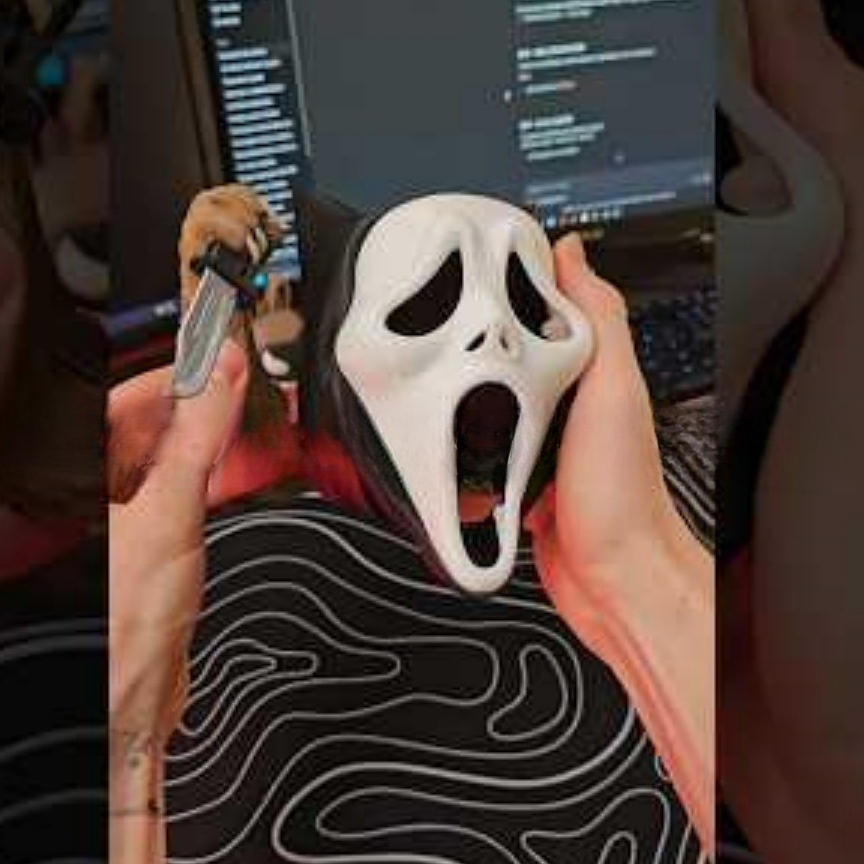 💥LAST DAY SALE 50% OFF💥Screaming Ghost Face Cat Mask⚡BUY 2 FREE SHIPPING