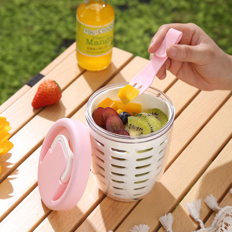 💥LAST DAY SALE 50% OFF💥On-the-Go Fruit Cup with Strainer (Includes Fork)⚡BUY 3 GET 1 FREE