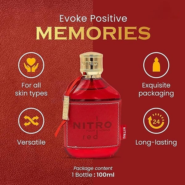 🎁TikTok Last Day Sale - 70% OFF✨Dumont Nitro Red For Men 3.4 Oz Eau De Parfum Spray