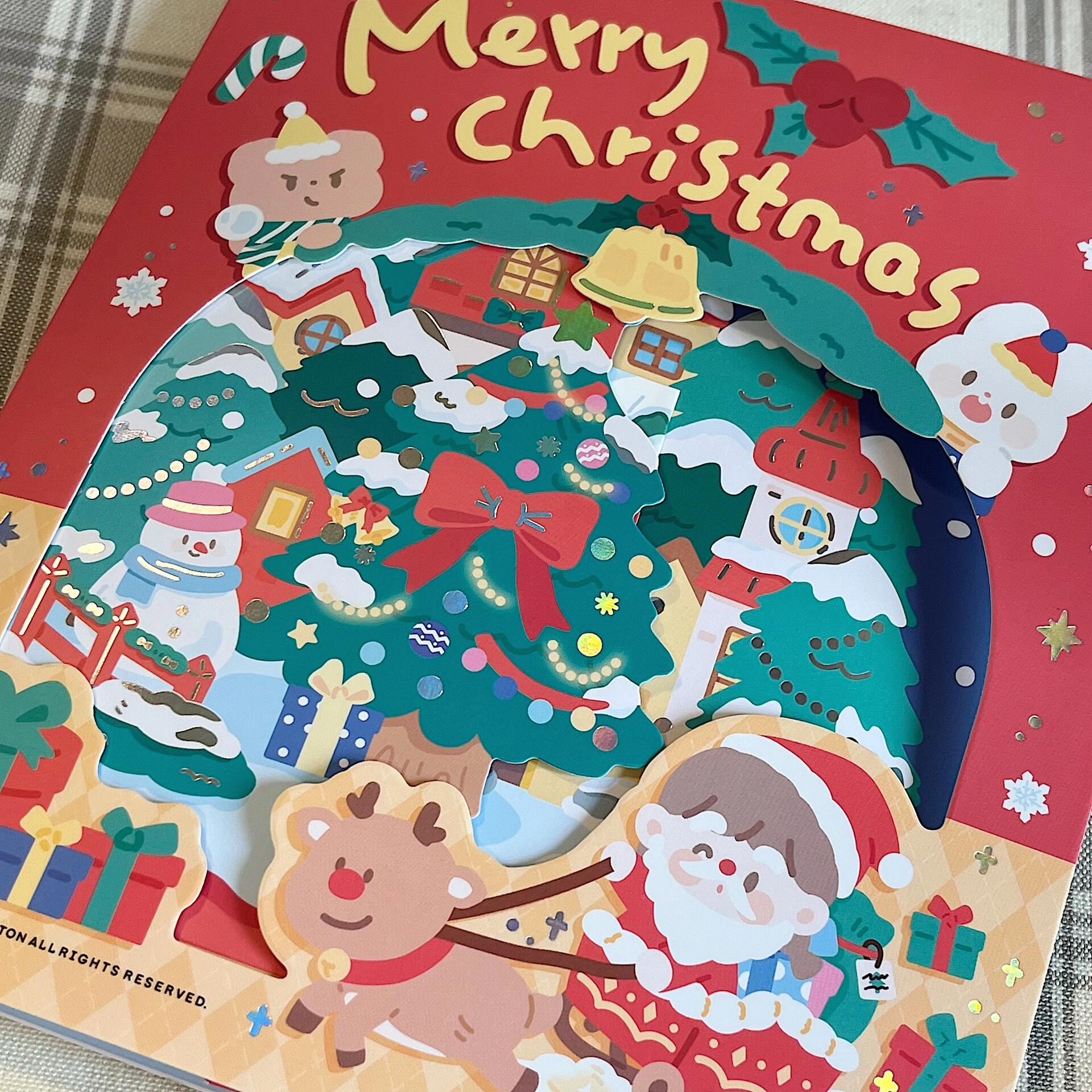 DIY Merry Christmas Sticker Scene Card