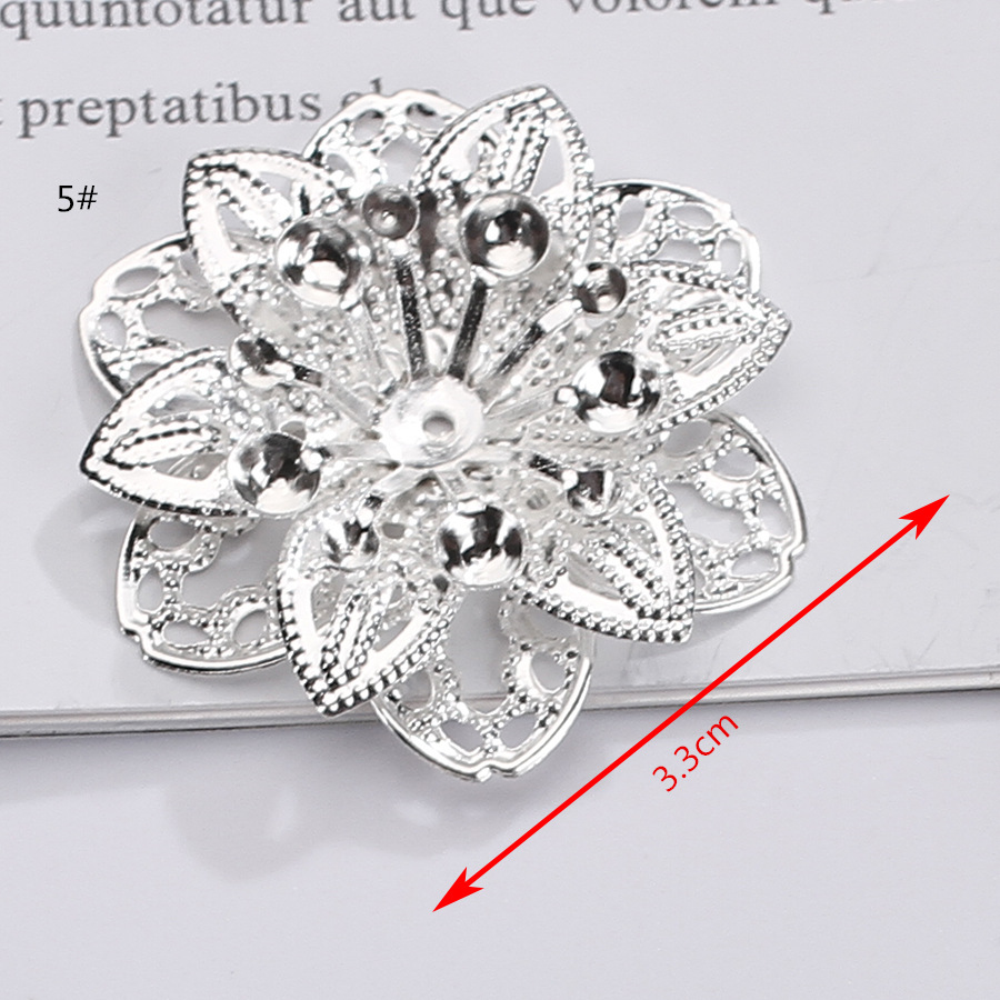 Metal hollowed-out iron flower leaf butterfly silver handcrafted ancient style costume, bridal headwear for girls, ethnic style, lamp decoration1