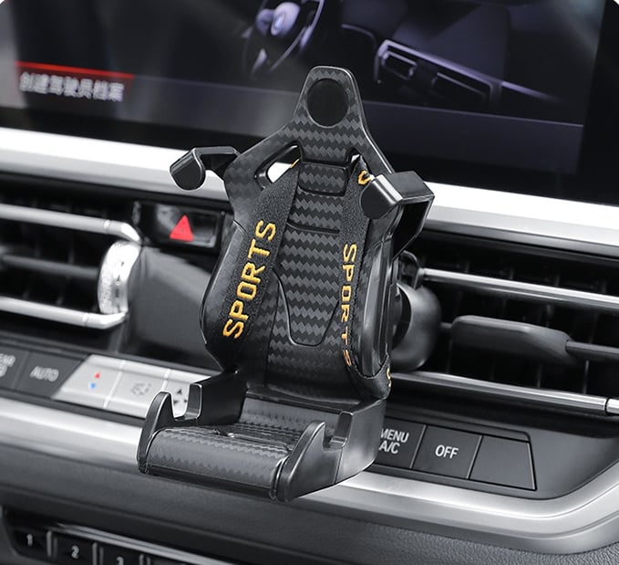 Tiktok Summer Sale🎉Carbon Fiber Sports Car Seat Phone Holder