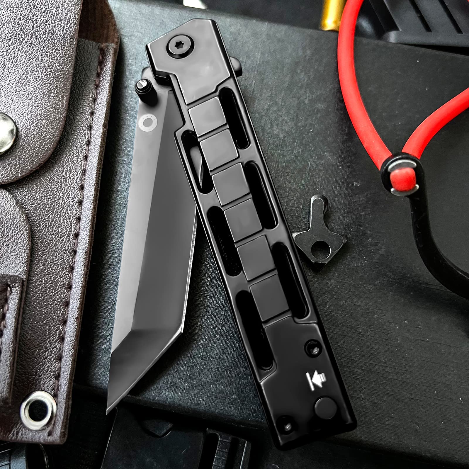 Multi-function Pocket Knife Catapult Hunting EDC Tool