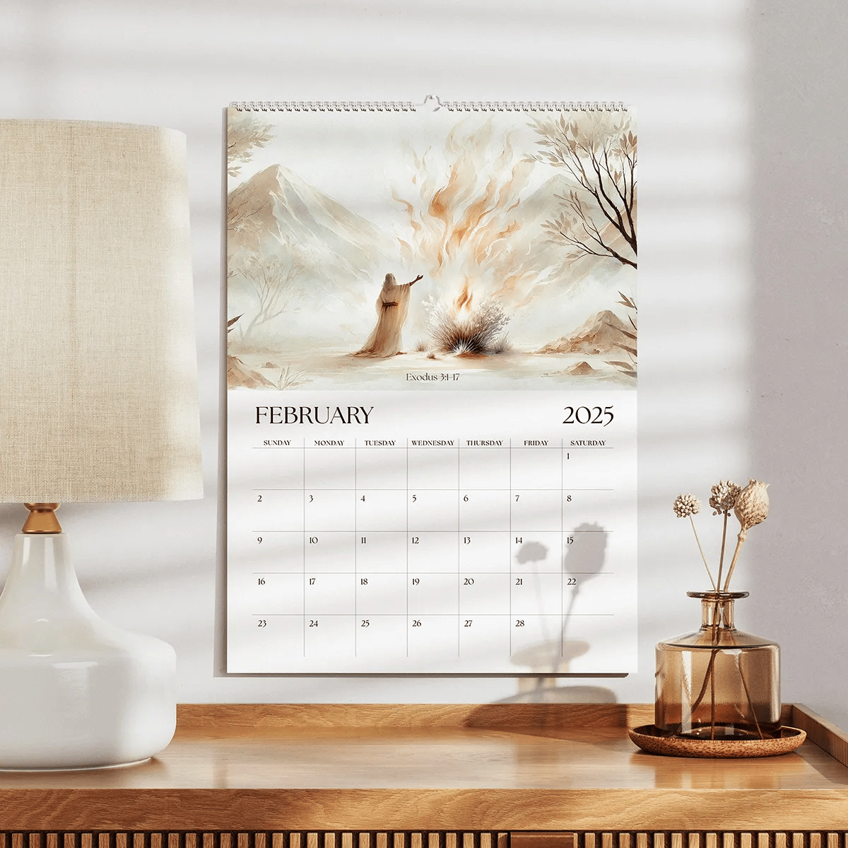 2025 Christian Bible Stories Wall Calendar