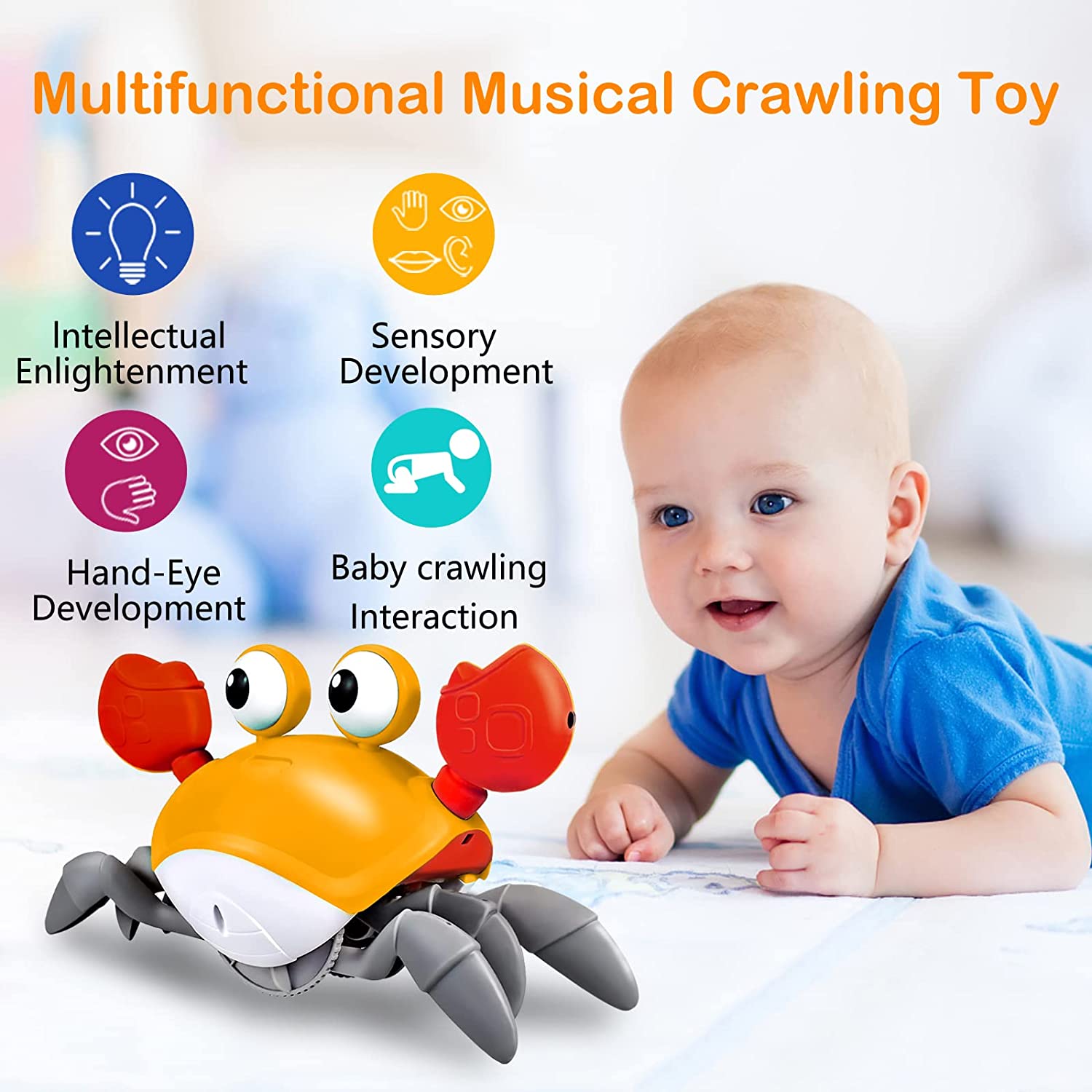 (🔥Last Day Promotion--48%OFF)Crawling Crab Baby Toy(Buy 2 get Free shipping)