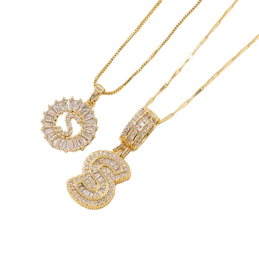[LAST DAY 49% OFF]  🔥Initial Letter Pendant Necklaces - 2 Pack