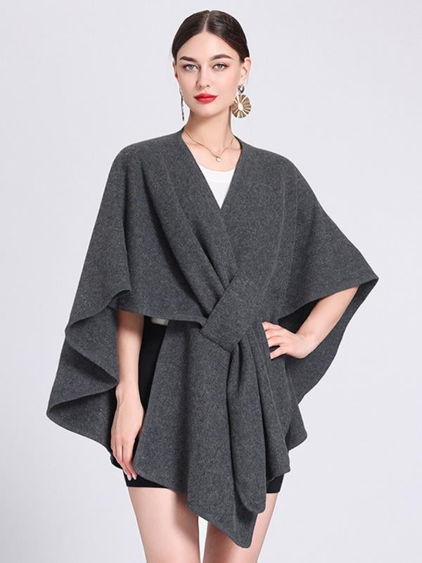⏰LAST DAY SALE 50% OFF💥Women's Solid Color Cape Shawl