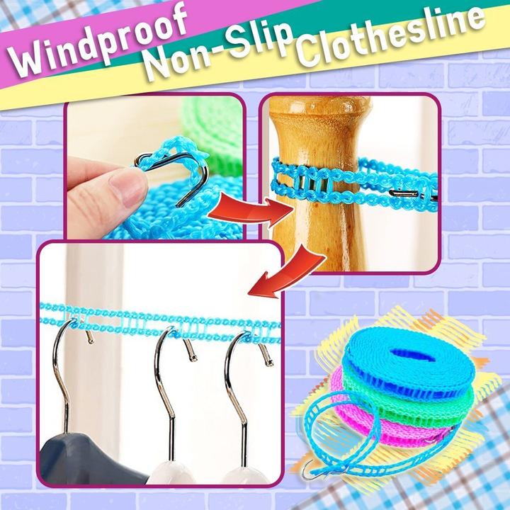 🌊🌊🌊SUMMER HOT SALE 48% OFF - Portable Windproof Laundry Clothes Drying line（BUY 5 GET 5 FREE & FREE SHIPPING）