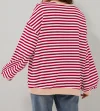 🔥 Women Oversized Striped Color Block Long Sleeve -Buy 2 Free Shipping