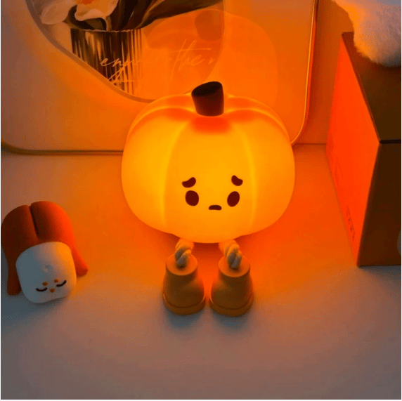 Evil Smile Pumpkin Night Light Halloween Deco