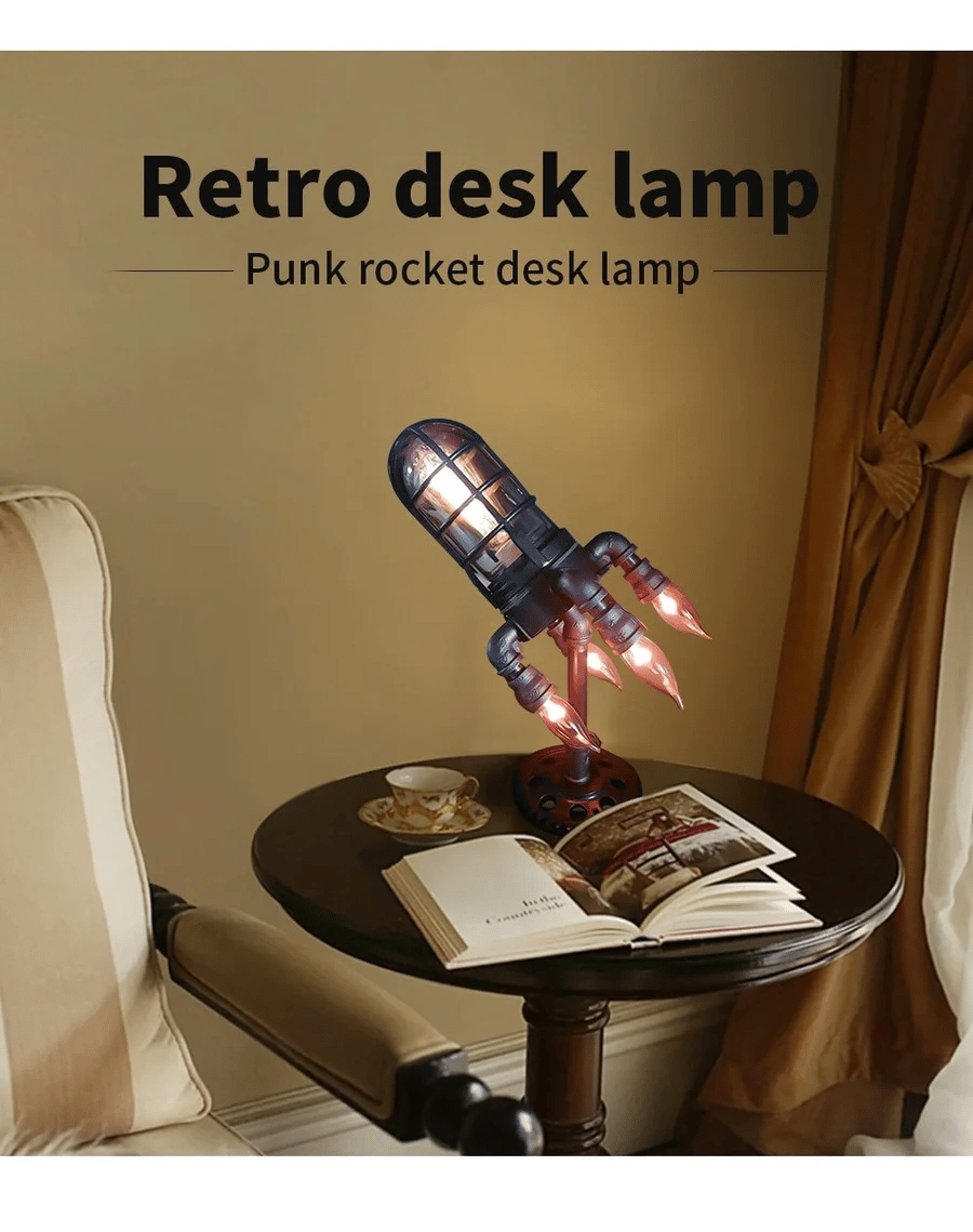 🔥HOT SALE 49% OFF🔥Buy 2 FREE SHIPPING - Steampunk Rocket Lamp