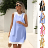 Last Day Promotion 70% OFF - 🔥Women's 2-Piece Sets Color Block Crewneck Sleeveless Top + Skirt & Shorts w/ Pockets⚡Buy 2 Get Free Shipping