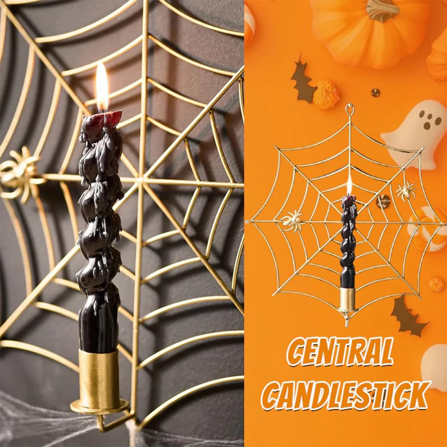 🎁TikTok Last Day Sale - 70% OFF🔥🕸️Spider Web Candle Holder🕸️