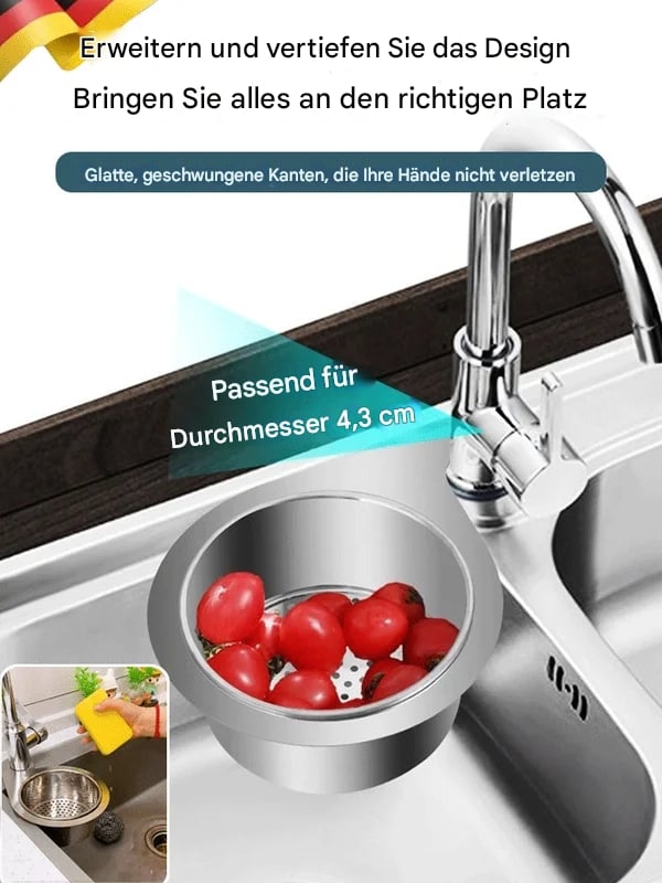 🎁Edelstahl-Abtropfkorb für Küchenspüle