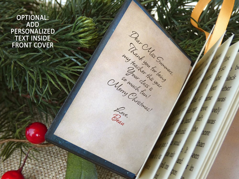 Miniature Bible Book Ornament with Christmas Nativity Story