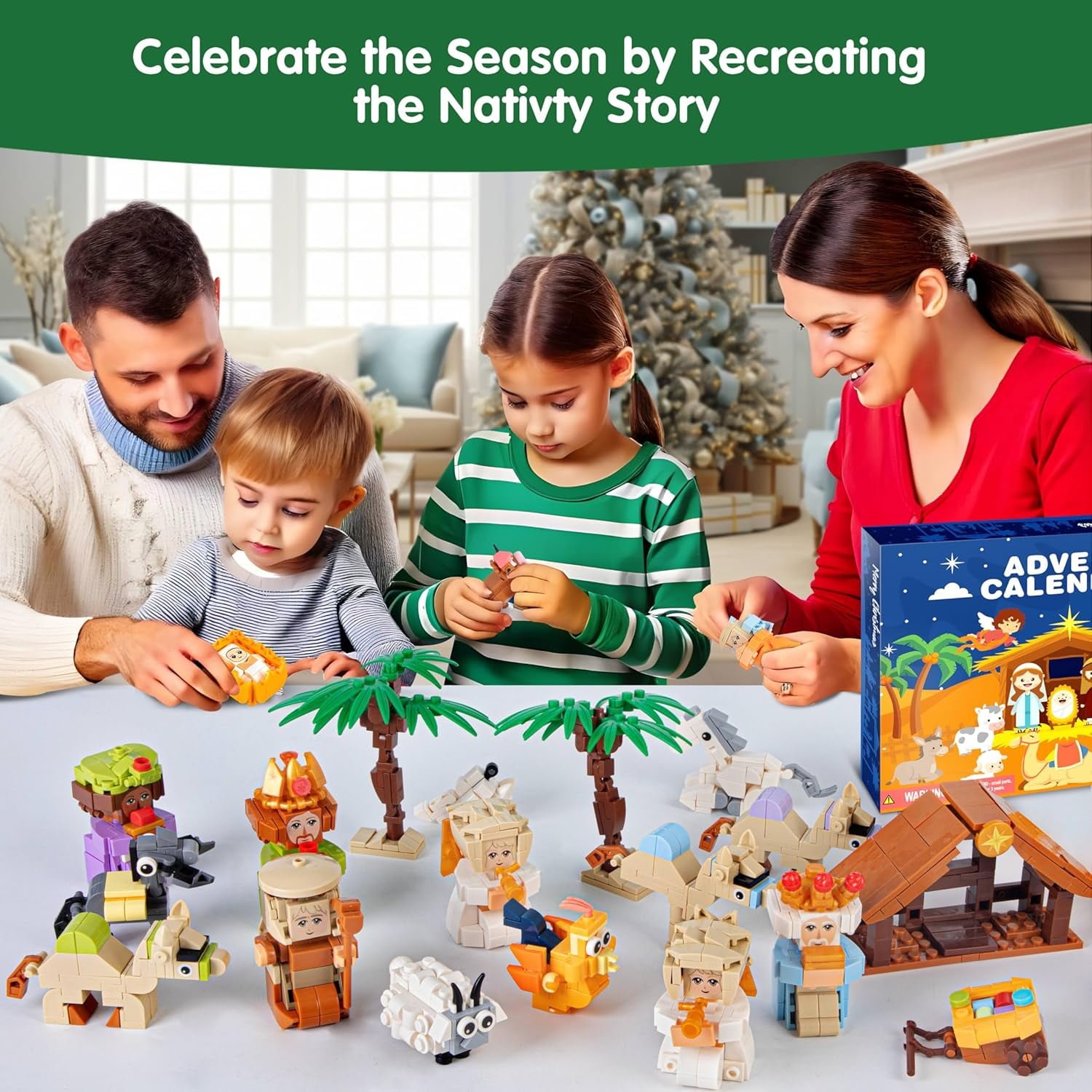 🔥Last Day 49% OFF - ✨FaithGlow Advent Calendar ✝️(Easy to Build, Joyful to Learn, Made for Families)