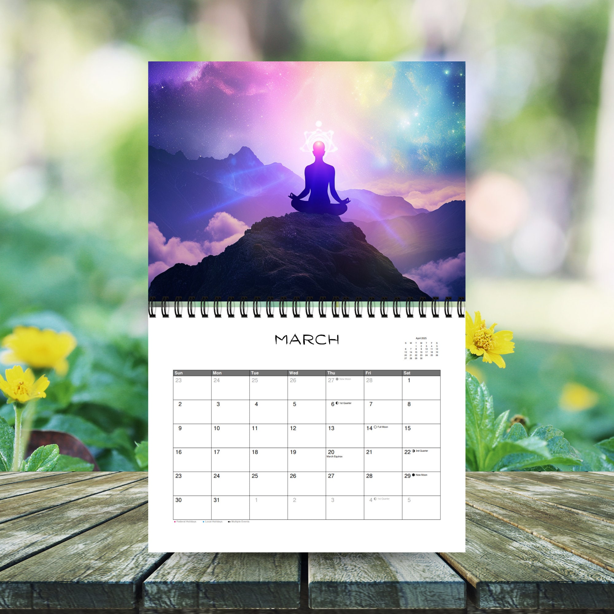 2025 Mindful Calm Calendar | Self Care Planner