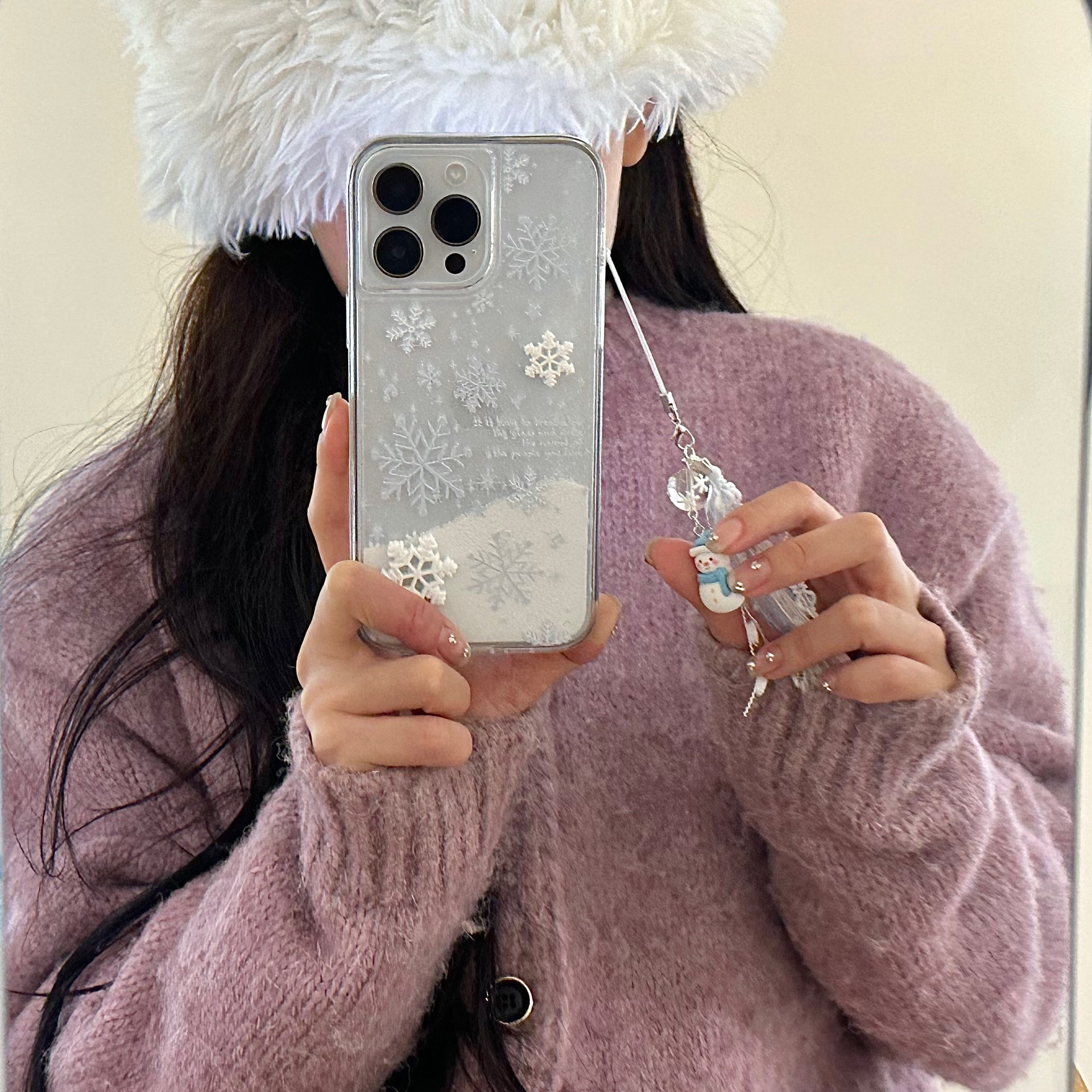 ✨️2024 New Model❄️Snowflake Flowing Sand Phone Case