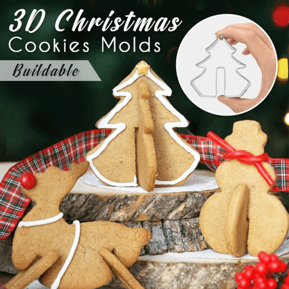 3D Christmas Cookie Cutter Set(BUY 2 FREE SHIPPING NOW)