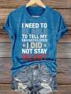 Retro I Need To Be Able To Tell My Grandchildren I Did Not Stay Silent Print T-Shirt