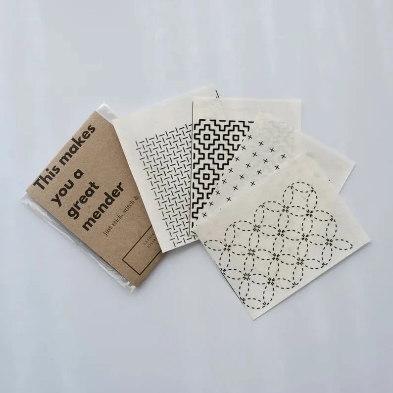 🔥Beginner-Friendly - 🪡Visible Mending Transfer Sashiko Pattern