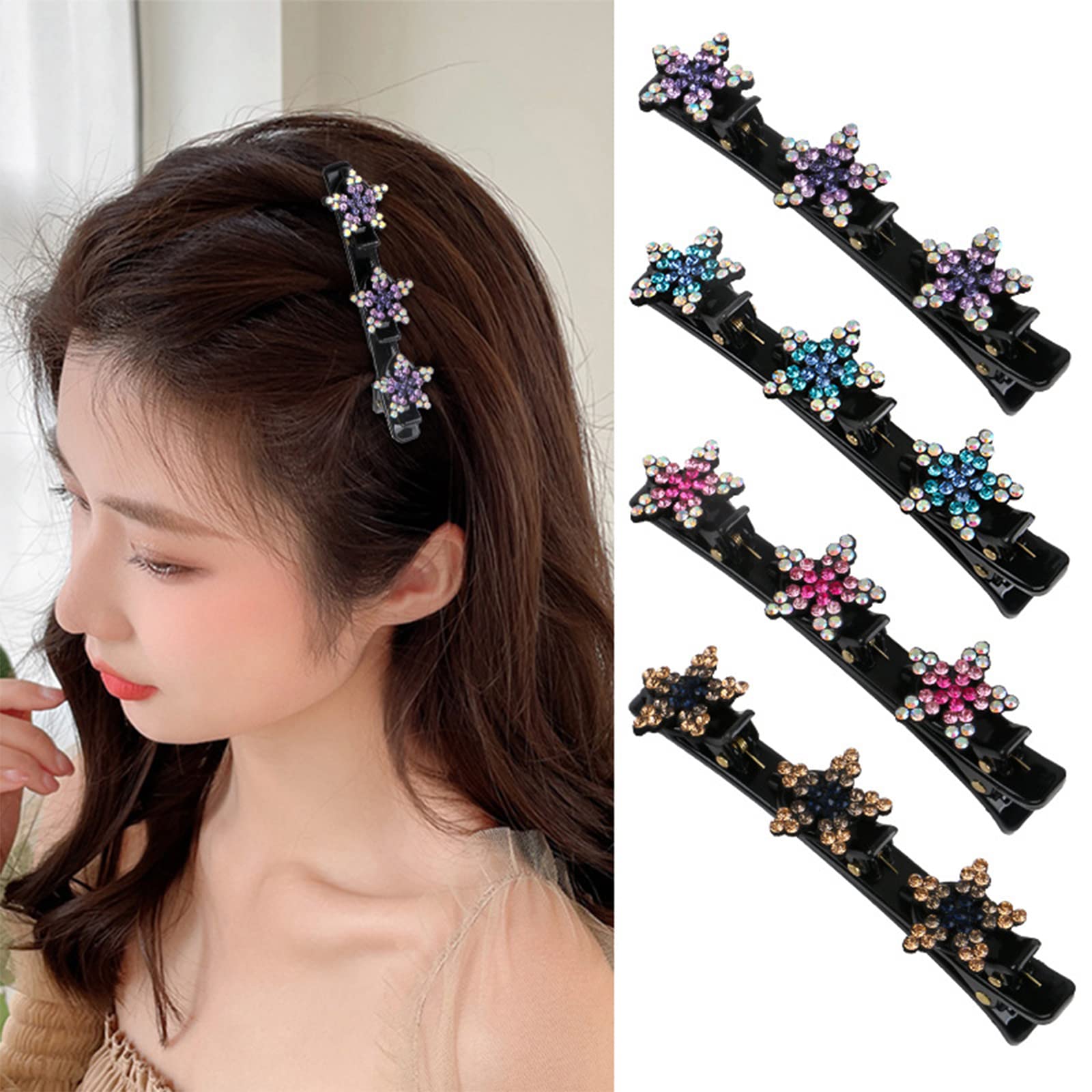 🎄Early Christmas Sale 49% OFF- 🎁New Sparkling Crystal Stone Braided Hair Clips