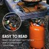 Universal Propane Tank Gauge for 5-40 Pound LP Tanks | Gas Level Indicator for Grill, Heater, RV Camper, QCC1 Connection
