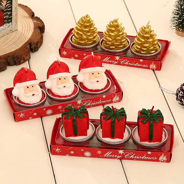 Christmas Candles for Home Party Halloween Christmas Wedding Holiday Celebration Decoration