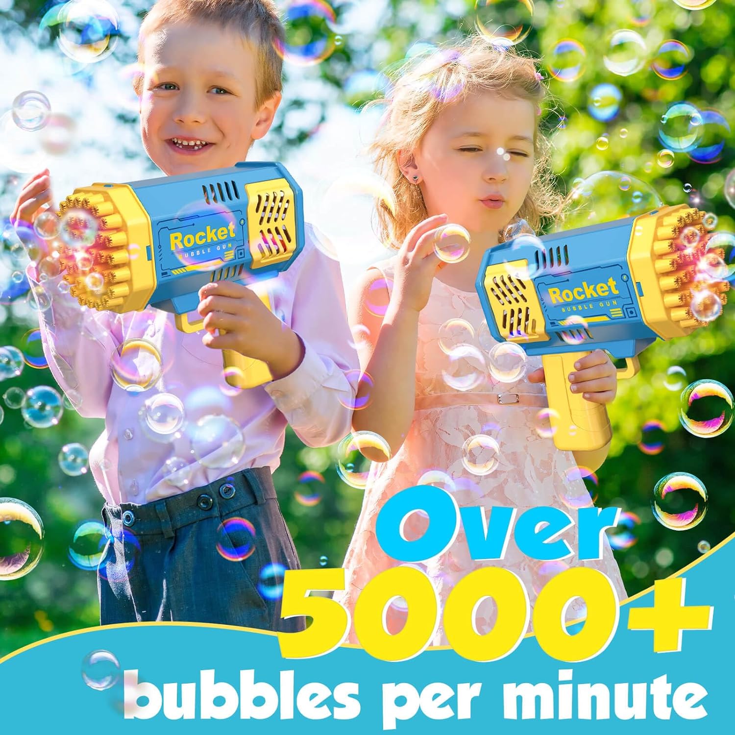 🔥HOT SALE  - 2024 Upgraded 40-Hole Bubble Machine-Buy 2 Free Shipping