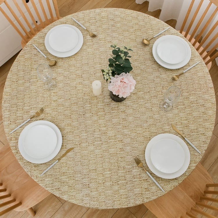 🔥Last Day Sale-45% OFF❤️Round Vinyl Fitted Tablecloth with Flannel