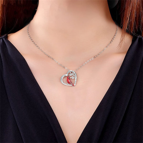 🎁Valentine's hot sale🔥-Cardinal Heart Pendant Necklace