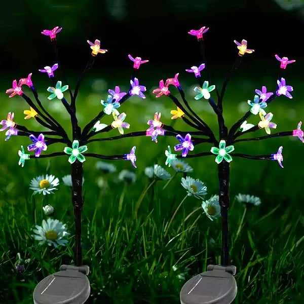 💥LAST DAY SALE 50% OFF💥Waterproof Cherry Blossom Multicolor Solar Garden Lights