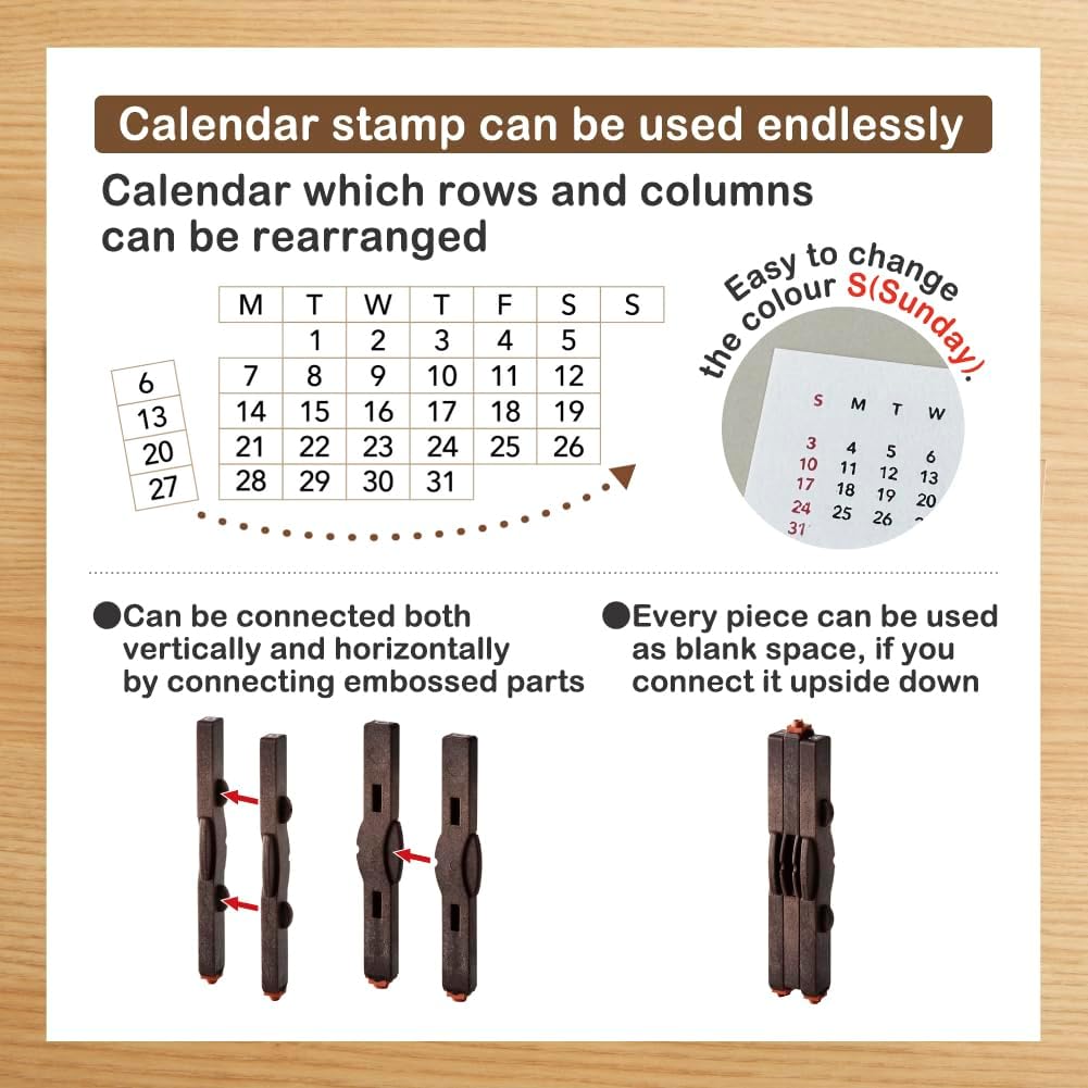 🔥Last Day Promotion 50% OFF🔥TimeBlocks Connected Calendar Stamp – A Timeless Desk Essential