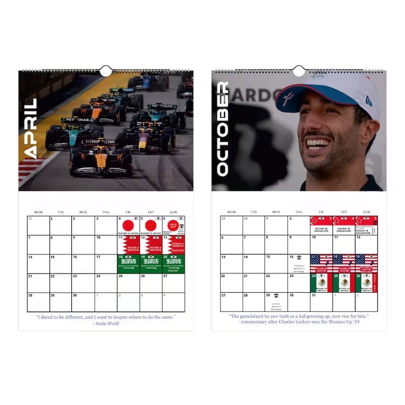 🏎F1 Wall Calendar