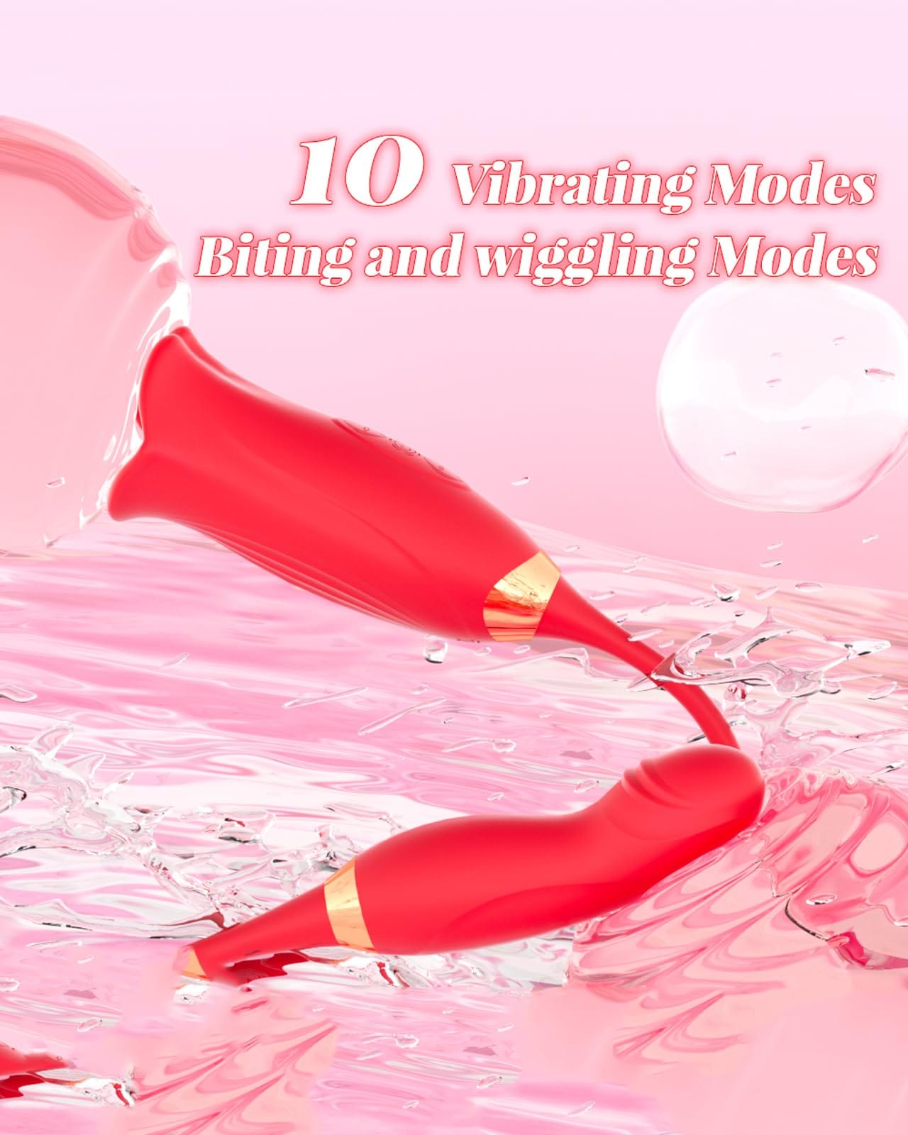 Rose Muncher Powerful Sucking Vibrator Dildo Women's Tongue Licking