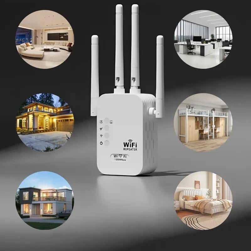 🔥Last Day 50% OFF - 2025 Enhanced WiFi Extender, 1200Mbps Dual-Band (5GHz/2.4GHz) Signal Booster