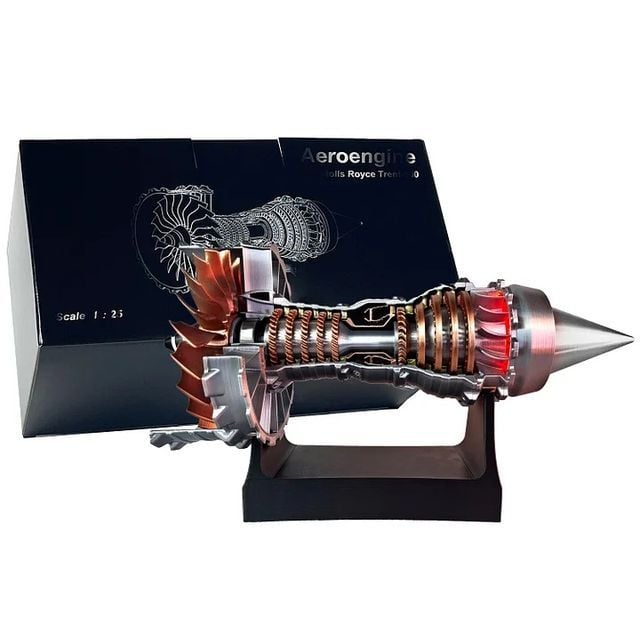 ✈️1/25 Simulation Aircraft Turbojet Engine Rotatable Model