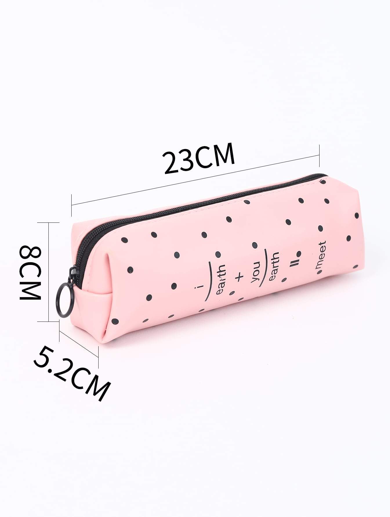 Letter Print Zipper Pencil Bag 1pc