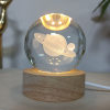 Solar System Ball Wooden Base Lamp