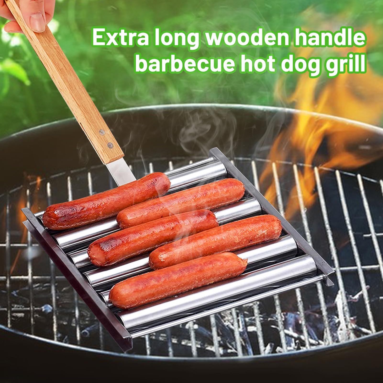 🔥 49% OFF🔥-Hotdog Roller Stainless Steel Sausage Roll Rack