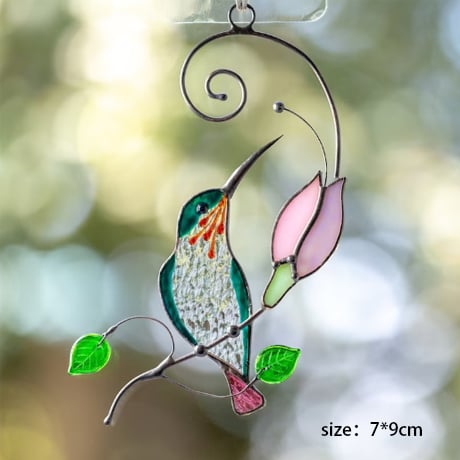 🎁Last Day 70% OFF -🐦Stained Hummingbird stained glass window hangings