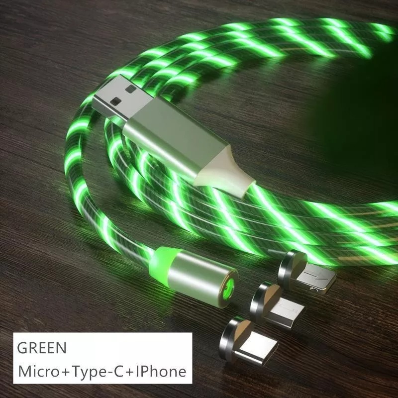 (Christmas Sale-Save 50% OFF)Luminous Magnetic Charging Cable With 3 Plug