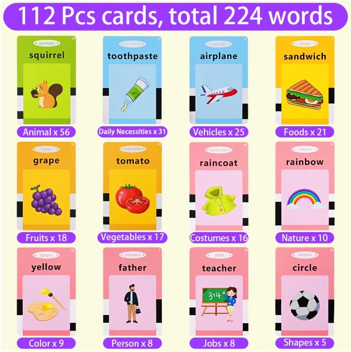 👶📚(Last Day Promotion - 50% OFF)Audible Flashcards For Children🥰-BUY 2 FREE SHIPPING