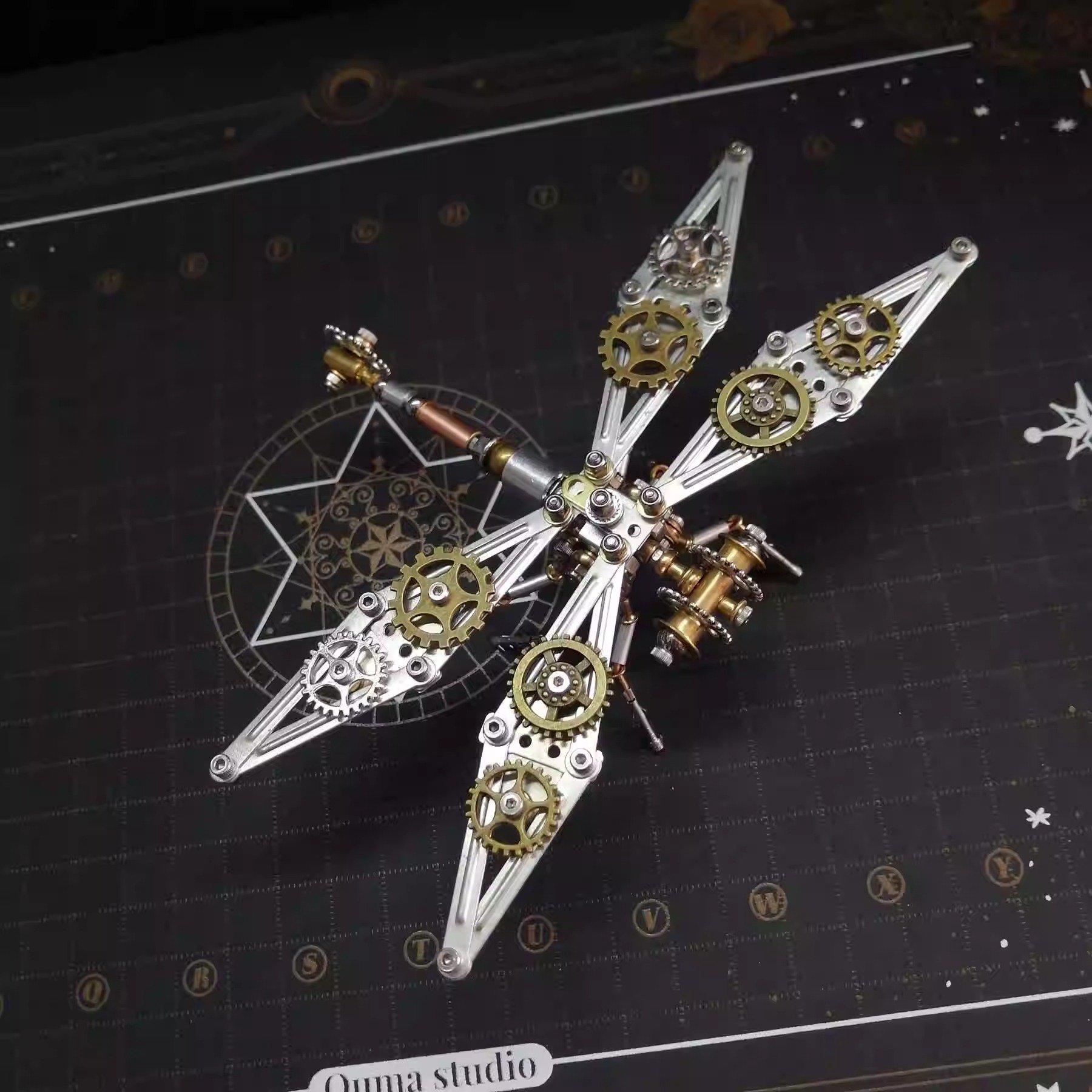 3D Insect Brass Puzzle, 100PCS+ Steampunk Dragonfly Model, Puzzle DIY Craft Kit, Great Gifts for Teens and Adults