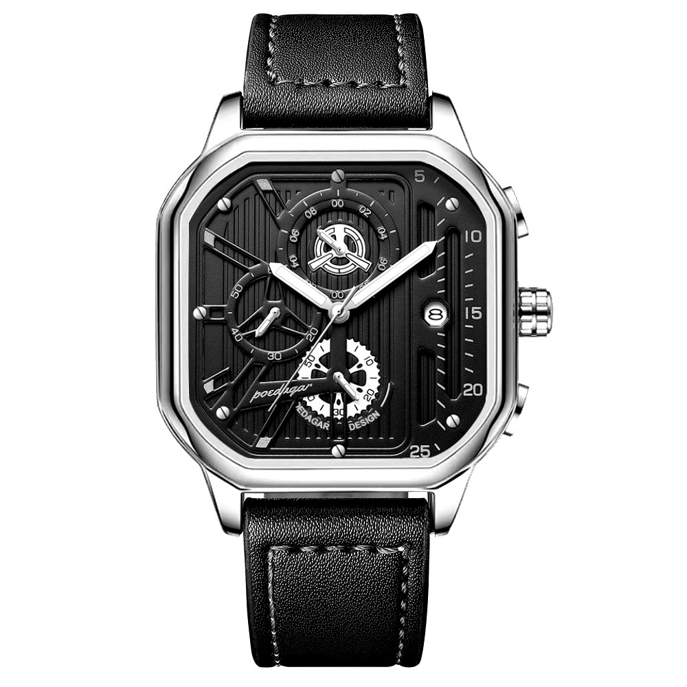 Trsoye 6604 Waterproof Luminous Fashion Square Quartz Watch